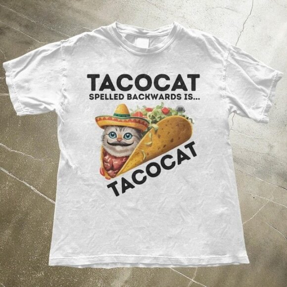 Tops - Taco Cat Humorous Unisex T-Shirt